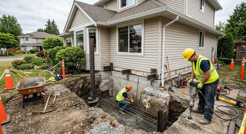 Our team working on Foundation Repair projects in Anne Arundel County, MD