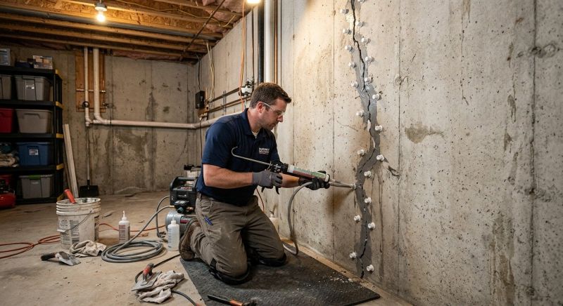 Basement Crack Repair in Anne Arundel County, MD
