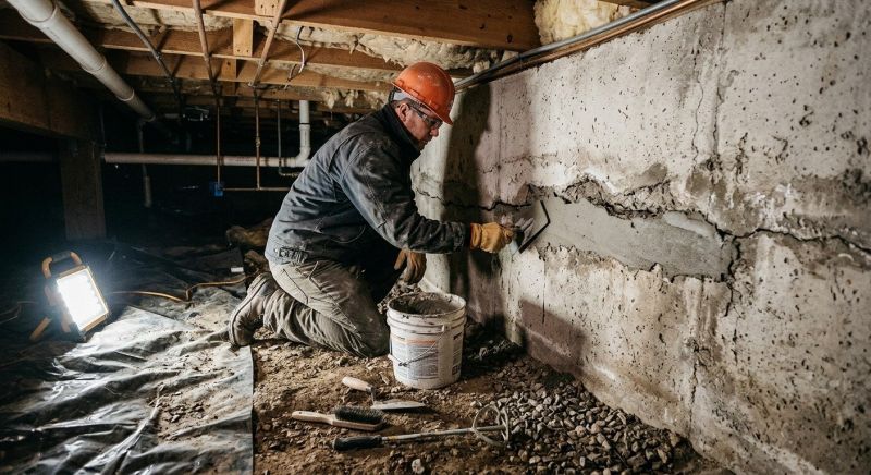 Cracked Foundation Repair in Shady Side, MD