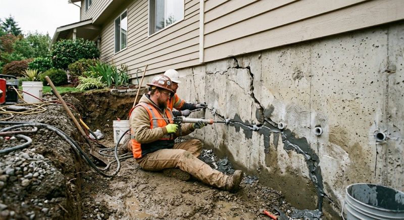 Cracked Foundation Repair in Shady Side, MD
