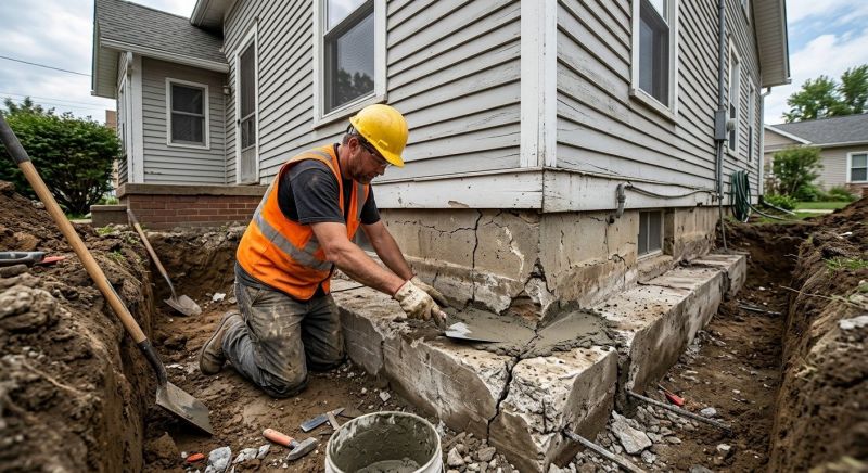 Cracked Foundation Repair in Shady Side, MD