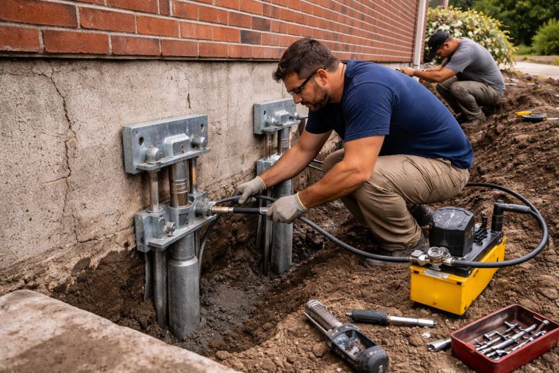 Foundation Pier Repair in Anne Arundel County, MD