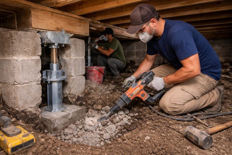 Foundation Pier Repair in Anne Arundel County, MD