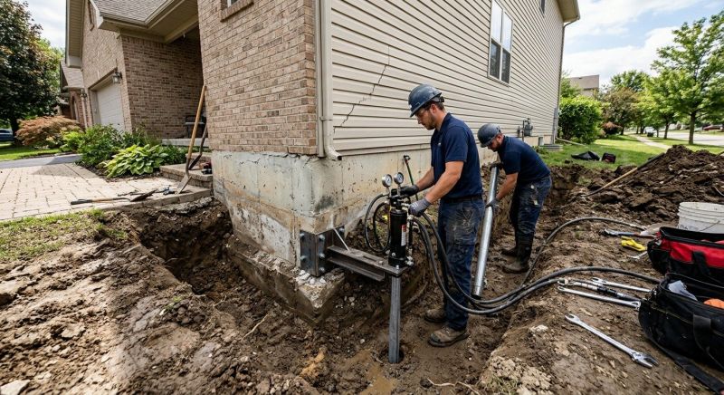 Foundation Settlement Repair in Anne Arundel County, MD