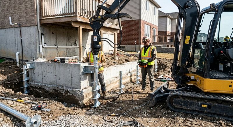 Helical Piers Installation in Anne Arundel County, MD