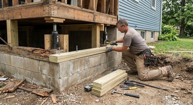 Sinking Foundation Repair in Parkville, MD